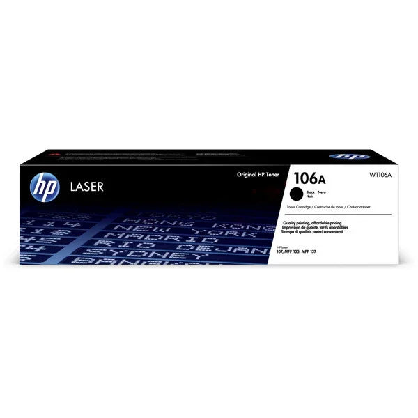 HP 106A Black Laser Toner Cartrid Cartridge, W1106A (Cartridge) - eBuy UAE